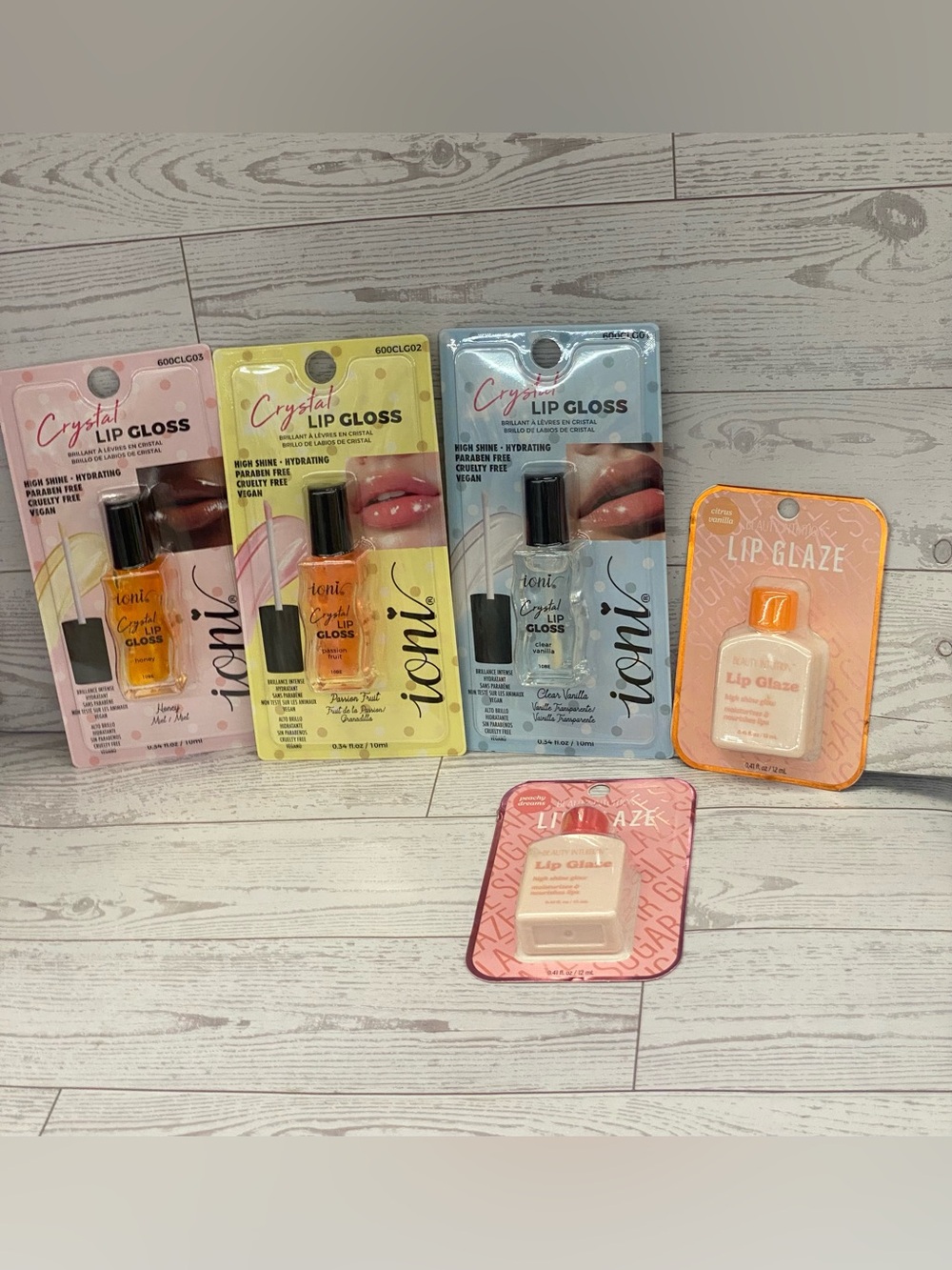 Bundle lip lippies lip glaze lip gloss ioni beauty intuion 5 pieces